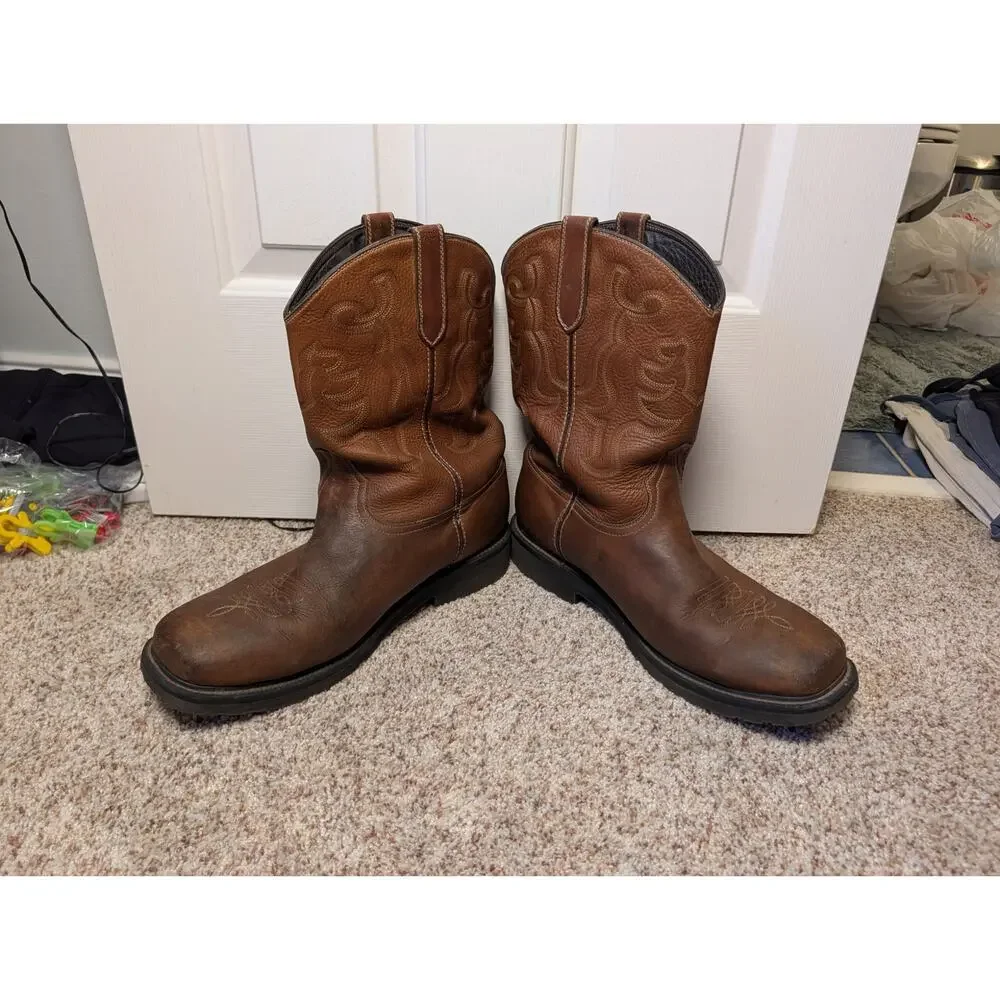 J.B. Dillon JBA 1118 Western Boots Men Size 16 EEE Brown Leather Cowboy Wide